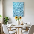 thumbnail image 6 of Blue Swirling Lines Canvas Wall Art for Living Room, Curves Waves Modern Abstract Poster Print Painting for Bedroom Office Home Decoration Wall Pictures Prepare To Hang 16"x24", 6 of 9