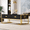 Gold,Black 01, variant on TesNus Modern Round 2-Tier Coffee Table with Glass Top, 29.9" Walnut Accent Table with Gold Metal Base for Living Room