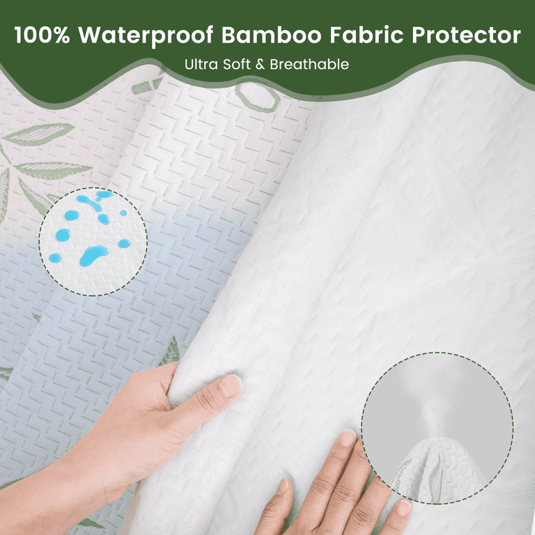GPED King Waterproof Mattress Protector, Bamboo Cooling photo 2