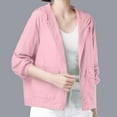 thumbnail image 4 of Summer Sun Jacket for Women Long Sleeve Outdoor Sun Protection Lightweight Breathable Zip Up Hooded Jackets Outerwear, 4 of 6