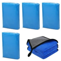 SPOKKI 4 Pieces Clay Bar Car, Blue 100g Car Clay Bar Cleaner with 2 Microfiber Cleaning Towels, Clay Bar for Car for Scratch-Free Cleaning