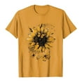 thumbnail image 6 of Zhden Women's T-shirts Sunflower Graphic Shirts Casual Shirt Sleeve Shirts for Women Summer Tops Holiday Tee Shirt（Gold,S）, 6 of 6