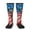 2 Black-2, variant on Eagle Head With American Flag print thigh-high socks, crafted for both men and women with a stretchy, high-opaque design perfect for daily wear