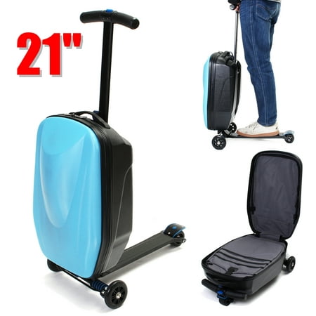 Asewin Portable 21 Inches Luggage Scooter Suitcase Trolley Case Bags for Travel Business and (Best Luggage For Business Travel)