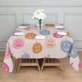 thumbnail image 3 of Happy Halloween Square Table Cloth Waterproof Spillproof Tablecolths Pumpkin Skull Bat Spider Tablecloth for Halloween Birthday Wedding Graduation (60x60 Inch), 3 of 6