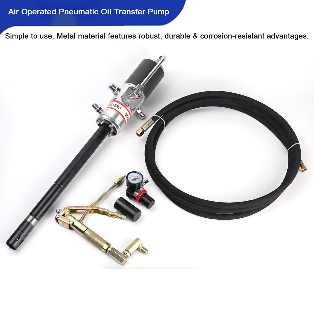 ECUTEE Pneumatic Grease Gun Air Operated Grease Pump Kit High Pressure