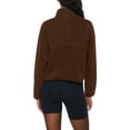 thumbnail image 5 of HAJWOH Womens Fleece Cropped Half Zip Fuzzy Sweatshirts Warm Sherpa Pullover Stand-Up Collar Varsity Jackets with Zipper Pockets, 5 of 7