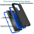 thumbnail image 3 of For Motorola Moto G Stylus 5G 2024 Case, Defender Phone Case For Moto G Stylus 5G 2024 6.7",Takfox Heavy Duty Shockproof Rugged Rubber Full Body Protective, 3 in 1 Hybrid Bumper Cover (Black/Blue), 3 of 8