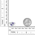 thumbnail image 3 of Gem Stone King 925 Sterling Silver White Moissanite and Blue Tanzanite Ring for Women (1.92 Cttw, Heart Shape 5MM, Gemstone Birthstone, Size 7), 3 of 3