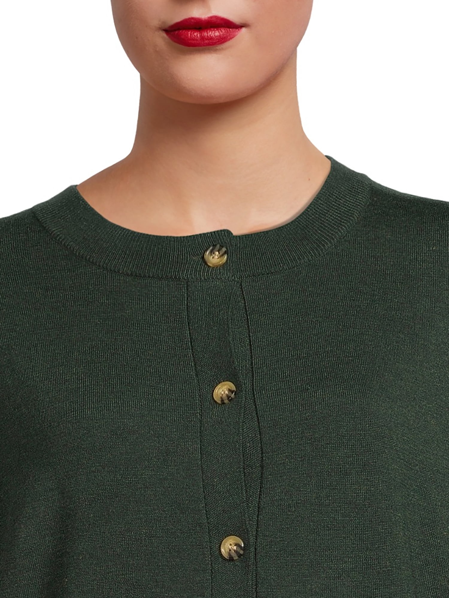 Time and Tru Women's Button Front Cardigan Sweater