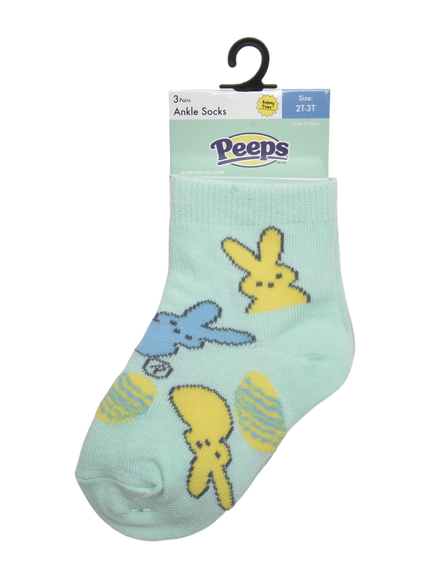 Character Toddler Ankle Easter Socks, 3-Pack, Sizes 12M-5T