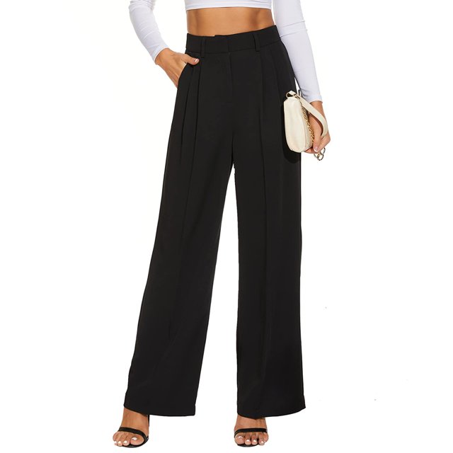 Txlixc Pantalones de Negocios de alta cintura de color sólido de moda Txlixc moda