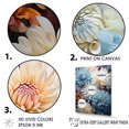 thumbnail image 3 of Designart "Beige, White, And Blue Mums Painting III" Mums Floater Framed Canvas Art Print, 3 of 5