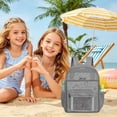 thumbnail image 5 of Grey Mesh Backpack, 17X11.8X5.51 inch Breathable Mesh Daypack, Lightweight Travel Storage Backpack, Mesh Bookbag with Zipper, Outdoor Casual Mesh Rucksack, Multi Pocket Commute Backpack, 5 of 5