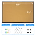thumbnail image 6 of JILhome 35" x 23" Cork Board, 3'x2' Bulletin Board, Cork Boards for Walls, Office, Home, Black Aluminium Frame, 6 of 7