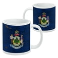 thumbnail image 2 of Rustic Maine State Flag Distressed USA White Mug, 2 of 4