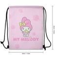 thumbnail image 2 of Kuromi And My Melody Drawstring Backpack Water Resistant String Bag Sackpack Cinch for Sports, Gym, Travel, Swimming, Yoga, Beach, 2 of 7