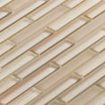 thumbnail image 4 of Sample - Beige Sand Champagne Metallic Glass Brick Joint Mosaic Tile Kitchen Backsplash, 4 of 6