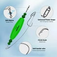 thumbnail image 5 of THKFISH 4PCS 3-inch Catfish Float Tackle, Shaking Line Float for Santee, Fishing Tackle Shaking Cork EVA Foam Spike Float Bait, Float with Double Hook,Green, 5 of 8