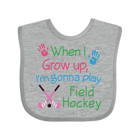 

Inktastic Future Field Hockey Player Boys or Girls Baby Bib