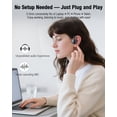 thumbnail image 3 of 3.5mm Wired Headphones Open Ear, Headset with Mic Jack Laptop PC Tablet, 3 of 5