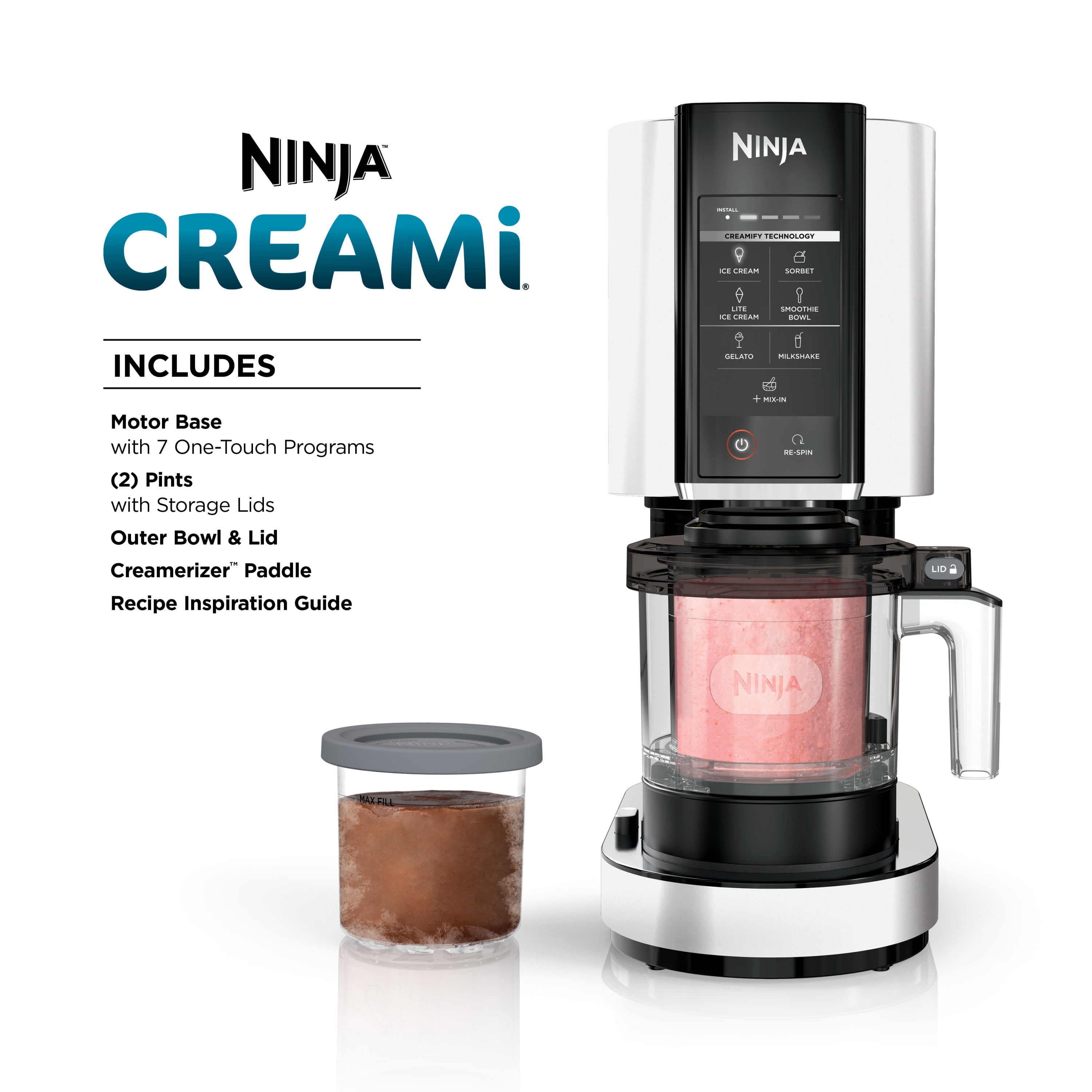 Ninja CREAMi, Ice Cream Maker, 7 One-Touch Programs Red NC301RD - Best Buy