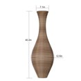39'' Tall Artificial Rattan Floor Vase in Elegant Beige Statement