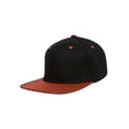 thumbnail image 2 of Top Headwear Snake Skin Pattern Flat Bill Snapback - Black/Burnt Orange, 2 of 3