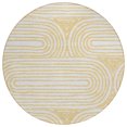 thumbnail image 2 of Addison Rugs Chantille Indoor/Outdoor Contemporary Art Deco Gold Washable Round Rug, 8' x 8', 2 of 6