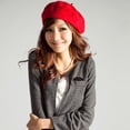 thumbnail image 5 of Mightlink Classic Solid Color Winter French Style Beret Artist Hat Casual Women Cap Gift, 5 of 7