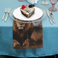 thumbnail image 4 of TIAOTIAOHOU Home Decor Cloth Napkin Reusable - A Majestic Lion Design 4 PCS, 4 of 7