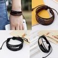 thumbnail image 6 of Ayyufe Vintage Rudder Black Leather Bracelets Unisex Vintage Retro Multilayer Braided Leather Wristband Bracelet Bangle, 6 of 8