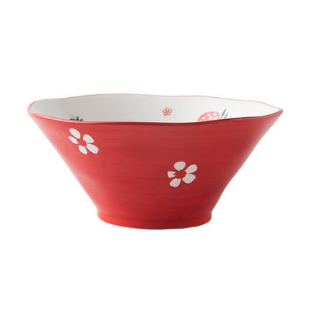 

Household Ceramics Bowl Fruit Salad Bowl Dessert Bowl Food Serving Bowl Instant Noodle Bowl for Home Restaurant (8 Inch)