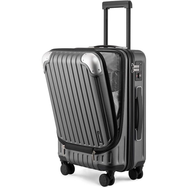 Carry On Luggage LEVEL8 Grace - Spinner rígido de 20 pulgadas, color gris