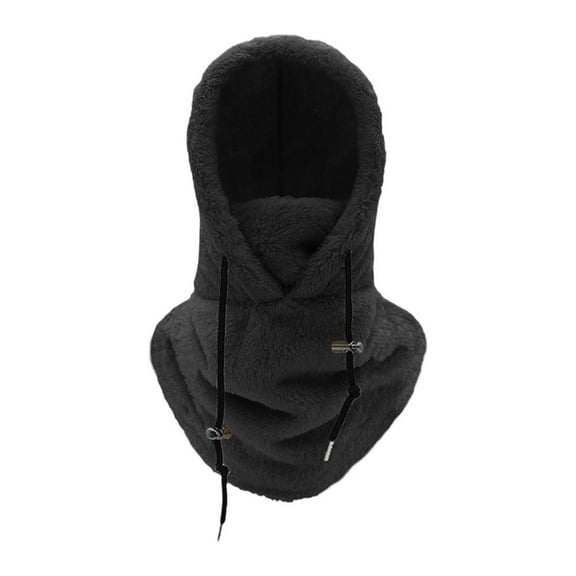 JHIALG Sherpa Hood, Balaclava Ski Mask, Windproof Adjustable Warm Hood Cover Hat Scarf for Men and Women