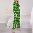 thumbnail image 3 of Honeii Tennis Balls print Women's Pajama Sets Long Sleeve Button Down Sleepwear Nightwear Soft Pjs Lounge Sets-Medium, 3 of 7