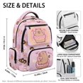 thumbnail image 7 of KUIFORTI Donut Capybara Kids School Backpack 17 Inch Casual Bookbag Girls Polyester Backpacks with Laptop Compartment for Elementary Primary Middle School, 7 of 7