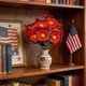thumbnail image 5 of Ramo artificial de plástico con flores para la decoración del Día de la Independencia | Arreglo floral artificial para el hogar, la oficina y el porche, 5 of 7