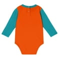 thumbnail image 4 of Infant Aqua Miami Dolphins Double Up Long Sleeve Bodysuit and Pants Set, 4 of 5
