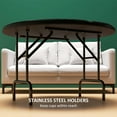 thumbnail image 6 of Soozier Poker Table Foldable 47" Round Casino Card Table for 8 Players with Cup Holders, Green, 6 of 9