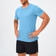 thumbnail image 4 of Ceisia Men's Slim Fit Short Sleeve Crew Neck Athletic T-shirt Quick Dry Solid Color Workout Top Light Blue M Gifts, 4 of 6
