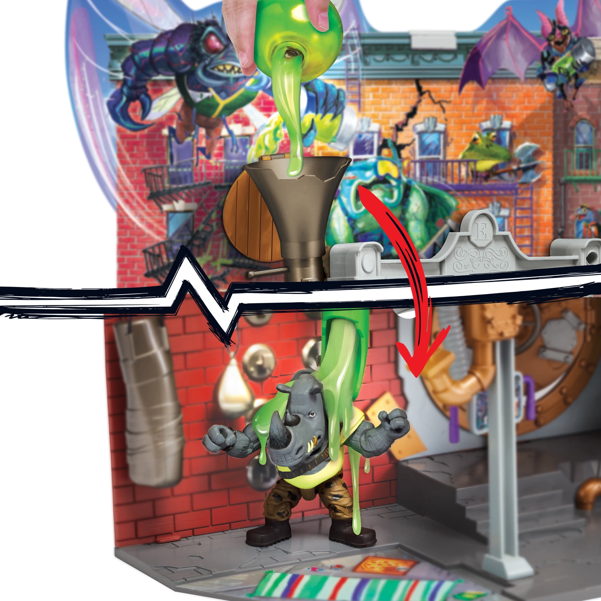 Playmates TMNT Mutant Mayhem Sewer Lair Action Figure Playset Multicolor Walmart