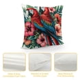 thumbnail image 4 of COMIO Throw Pillow Cover Floral Summer with Tropical Palm Leaves Parrot Hibiscus Decorative Pillowcase Cushion Case Double Sided Design Printed Square, 4 of 5