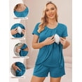 thumbnail image 2 of Ekouaer Women Maternity Nursing Set 2 PCS Postpartum Pajamas Breastfeeding Labor Delivery Pregnancy Pjs, 2 of 6