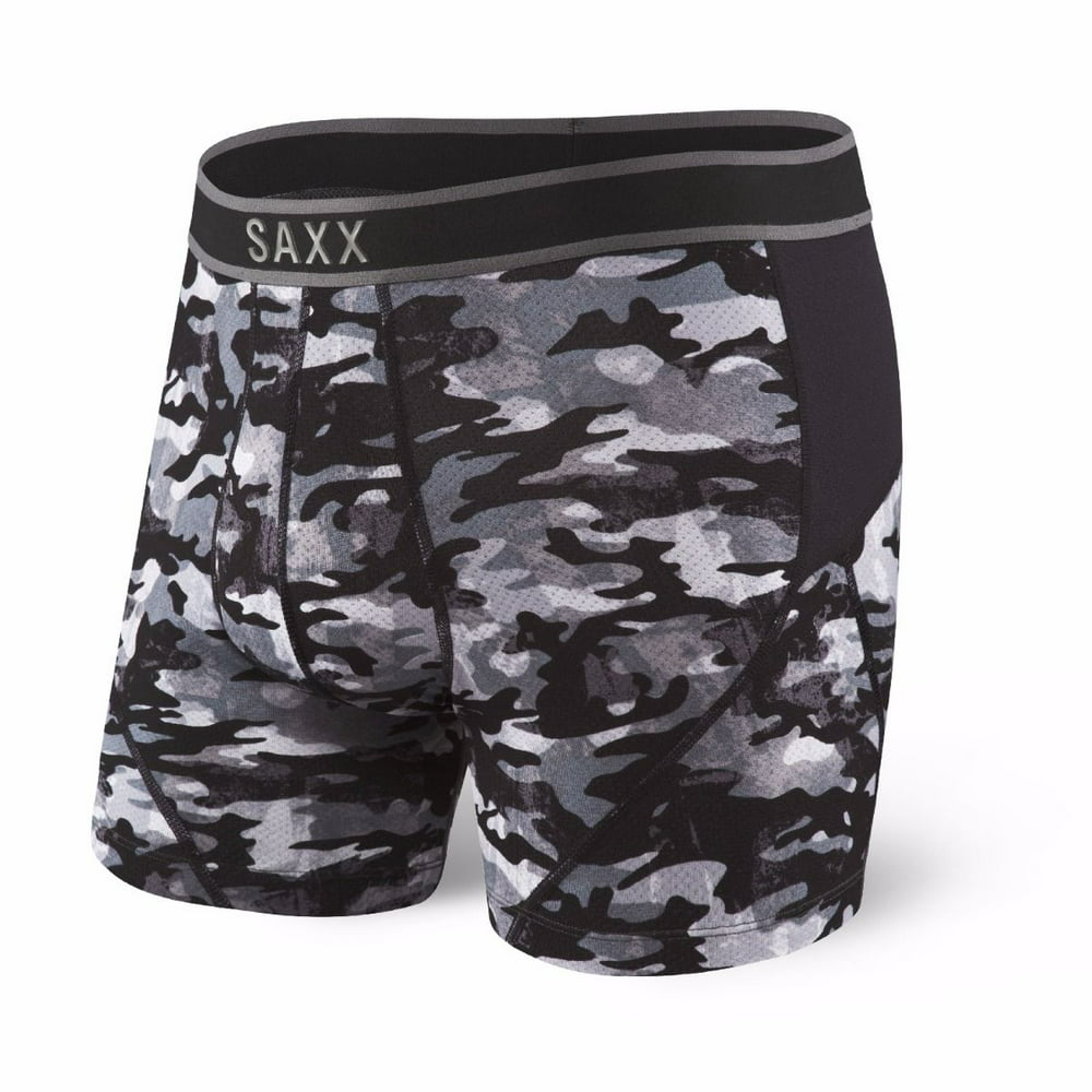 Saxx Underwear Co. Kinetic Boxers Shutter Grey Camo - Walmart.com ...