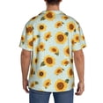thumbnail image 3 of Sikiie Vintage White Polka Dot Sunflower Men's Wrinkle Free Untucked Cuban Shirt Business Casual Button Down Shirts Short Sleeve ShirtSmall, 3 of 5