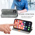 thumbnail image 4 of Decase Leather Wallet Case for iPhone 13 Pro Max PU Leather Embossed Case with Credit Card Slots Magnetic Closure Kickstand Flip Case for iPhone 13 Pro Max 6.7 inch, Gray, 4 of 7