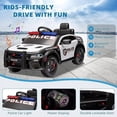 thumbnail image 6 of Nexwills Dodge Charger 12V Ride-On Police Car with 3 Speeds and Bluetooth Play Music White, 6 of 7