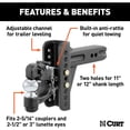 thumbnail image 3 of Curt Adjustable Channel Mount Pintle Hitch Combination w/ 2-5/16 Inch Ball, 3 of 10