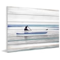 thumbnail image 3 of "Canoe on Calm Lake" Painting Print on White Wood, 3 of 5